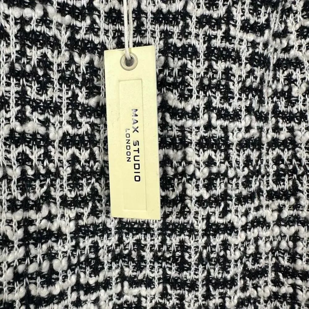 Max Studio NWT Black White Tweed Mini Skirt Size XS - Picture 5 of 9